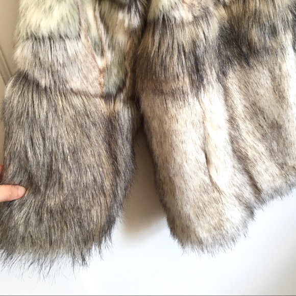 Zara Multi-color Contrasting Faux Fur Jacket Coat - Picture 9 of 15